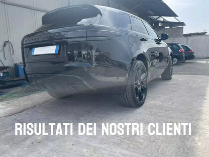 ⭐0755 DIFFUSORE RANGE ROVER VELAR SUVL560 17+TERMINALI  ALL BLACK NERO LUCIDO⭐