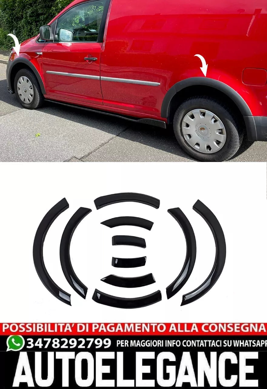 Strisce di protezione passaruota per VW Caddy MK4 2015-2020 10 pezzi. con ABE