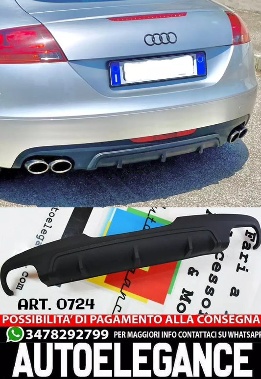 DIFFUSORE SOTTO PARAURTI POSTERIORE LOOK SPORTIVO PER AUDI TT 8J 2006-2014