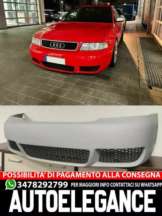 Paraurti adatto per Audi A4 B5 Style Rs in vetro resina grezza