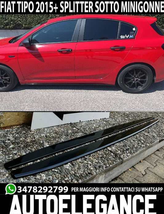 FIAT TIPO BERLINA HATCHBACK FLAPS SOTTO MINIGONNE ABS / PLASTIC NERO LUCIDO blac