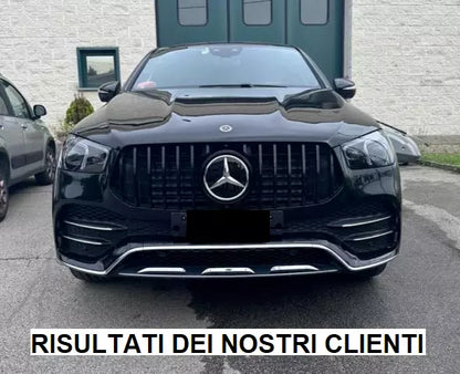 ⭐GRIGLIA ANTERIORE PER MERCEDES GLE W167 C167 2019+ NERA PANAMERICANA⭐