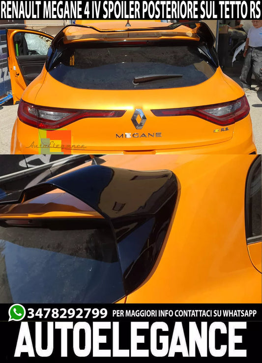 Spoiler Tetto Adatto Per Renault Megane 4 2015-2021 Spoiler Sportivo Rs Look