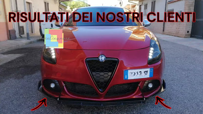 ⭐SPLITTER ANTERIORE ADATTO PER ALFA ROMEO MITO 08+ NERO LUCIDO LOOK RS⭐
