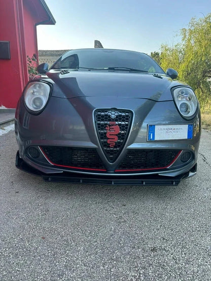 ⭐SPLITTER ANTERIORE ADATTO PER ALFA ROMEO MITO 08+ NERO LUCIDO LOOK RS⭐