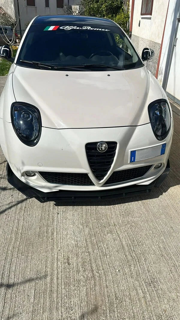 ⭐SPLITTER ANTERIORE ADATTO PER ALFA ROMEO MITO 08+ NERO LUCIDO LOOK RS⭐
