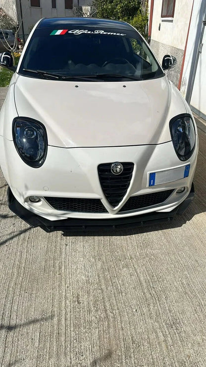 ⭐SPLITTER ANTERIORE ADATTO PER ALFA ROMEO MITO 08+ NERO LUCIDO LOOK RS⭐