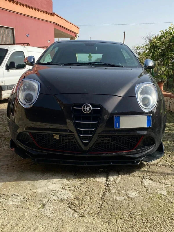 ⭐SPLITTER ANTERIORE ADATTO PER ALFA ROMEO MITO 08+ NERO LUCIDO LOOK RS⭐