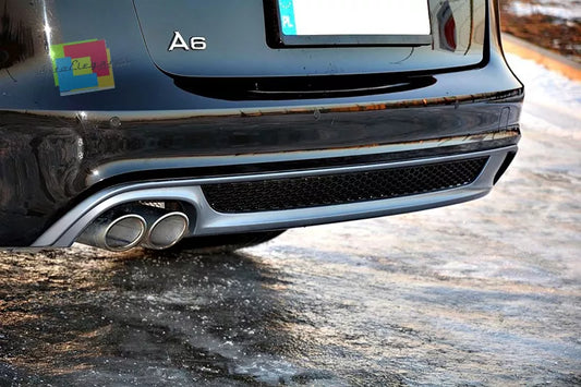 Audi A6 C7 4G 2011-2014 - Diffusore a doppia uscita per paraurti posteriore inferiore