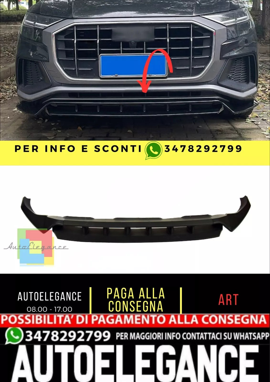1837 💎SPOILER adatto per AUDI SQ8 2018-2024 S-line