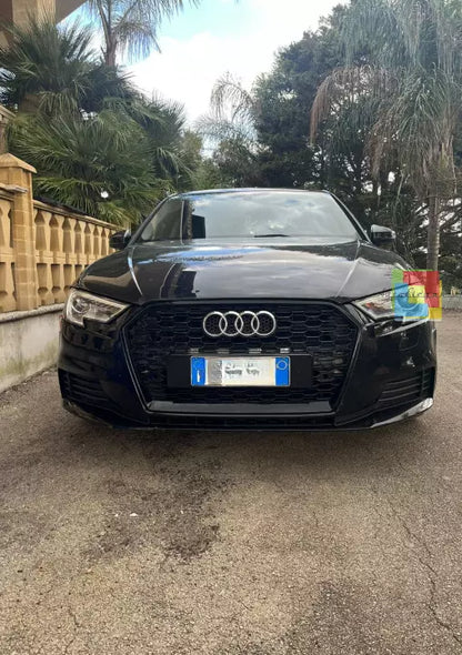 ⭐GRIGLIA ADATTA PER AUDI A3 8V 2017-2020 LOOK RS3 LOOK NERO LUCIDA⭐