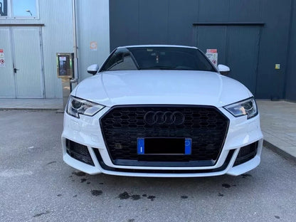 ⭐GRIGLIA ADATTA PER AUDI A3 8V 2017-2020 LOOK RS3 LOOK NERO LUCIDA⭐