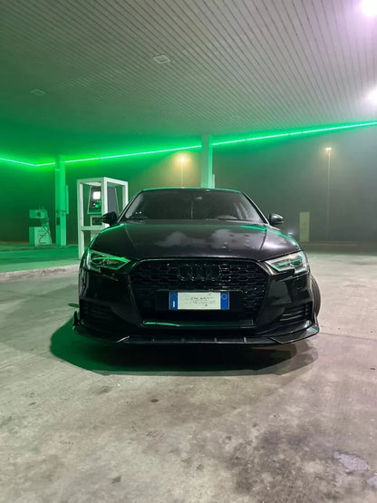 ⭐GRIGLIA ADATTA PER AUDI A3 8V 2017-2020 LOOK RS3 LOOK NERO LUCIDA⭐