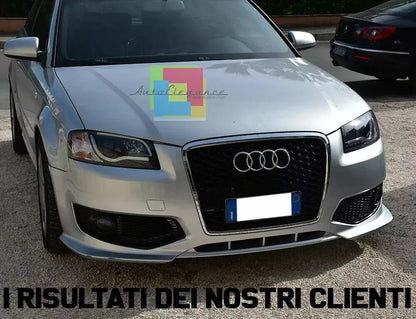 ⭐GRIGLIA ANTERIORE ADATTO PER AUDI A3 8P 05-08 CALANDRA LOOK RS3 CROMATO⭐