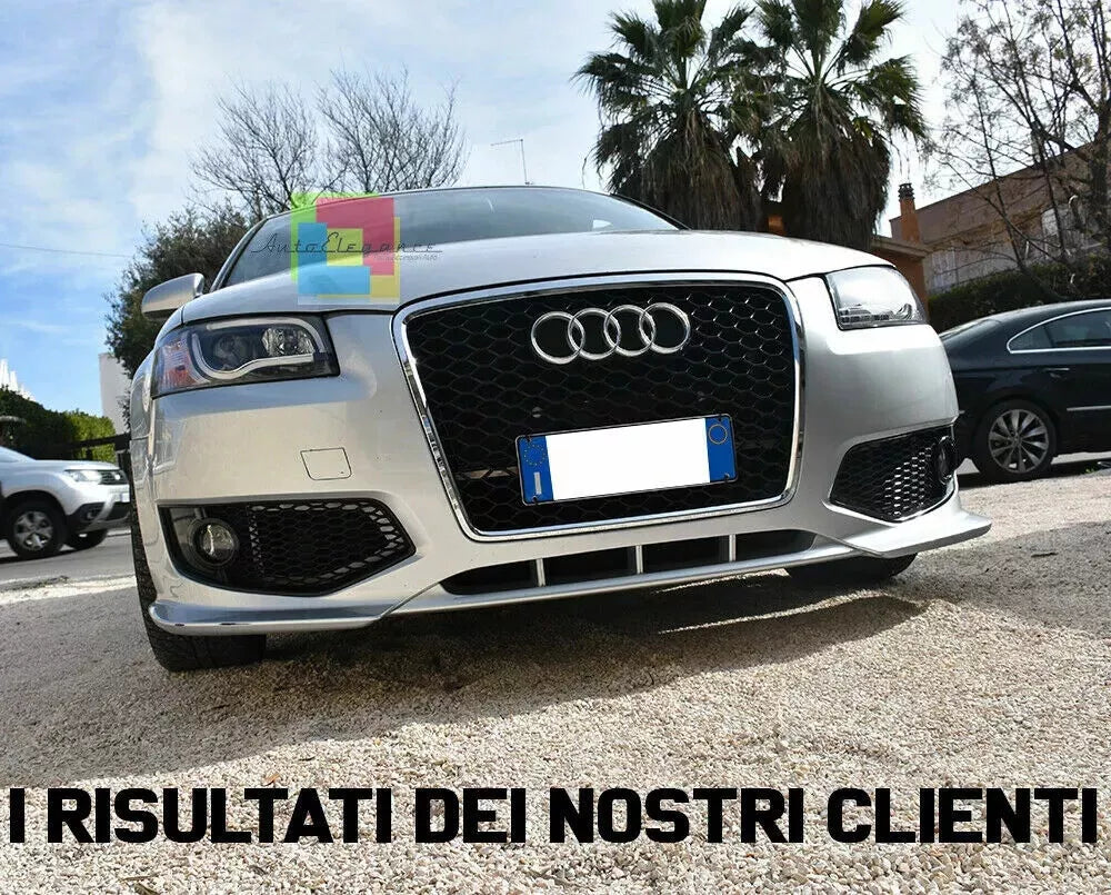 ⭐GRIGLIA ANTERIORE ADATTO PER AUDI A3 8P 05-08 CALANDRA LOOK RS3 CROMATO⭐