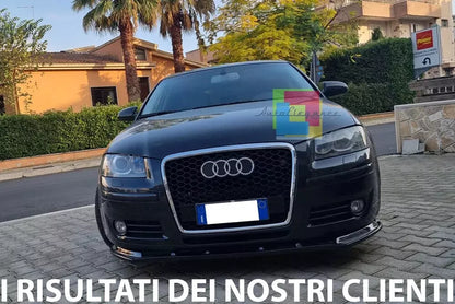 ⭐GRIGLIA ANTERIORE ADATTO PER AUDI A3 8P 05-08 CALANDRA LOOK RS3 CROMATO⭐
