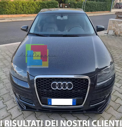 ⭐GRIGLIA ANTERIORE ADATTO PER AUDI A3 8P 05-08 CALANDRA LOOK RS3 CROMATO⭐
