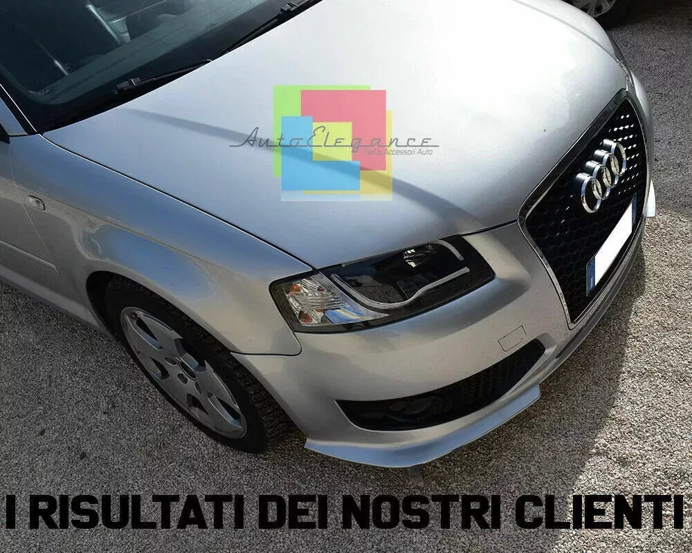 ⭐GRIGLIA ANTERIORE ADATTO PER AUDI A3 8P 05-08 CALANDRA LOOK RS3 CROMATO⭐