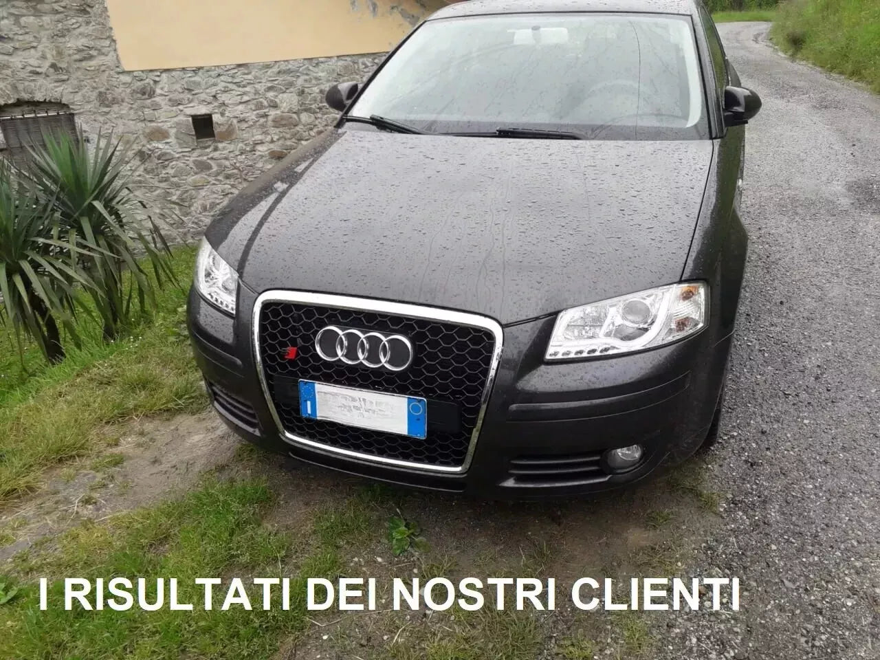 ⭐GRIGLIA ANTERIORE ADATTO PER AUDI A3 8P 05-08 CALANDRA LOOK RS3 CROMATO⭐