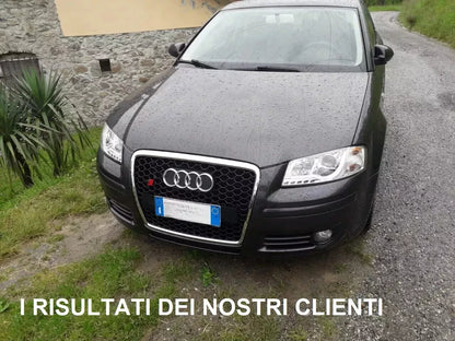 ⭐GRIGLIA ANTERIORE ADATTO PER AUDI A3 8P 05-08 CALANDRA LOOK RS3 CROMATO⭐