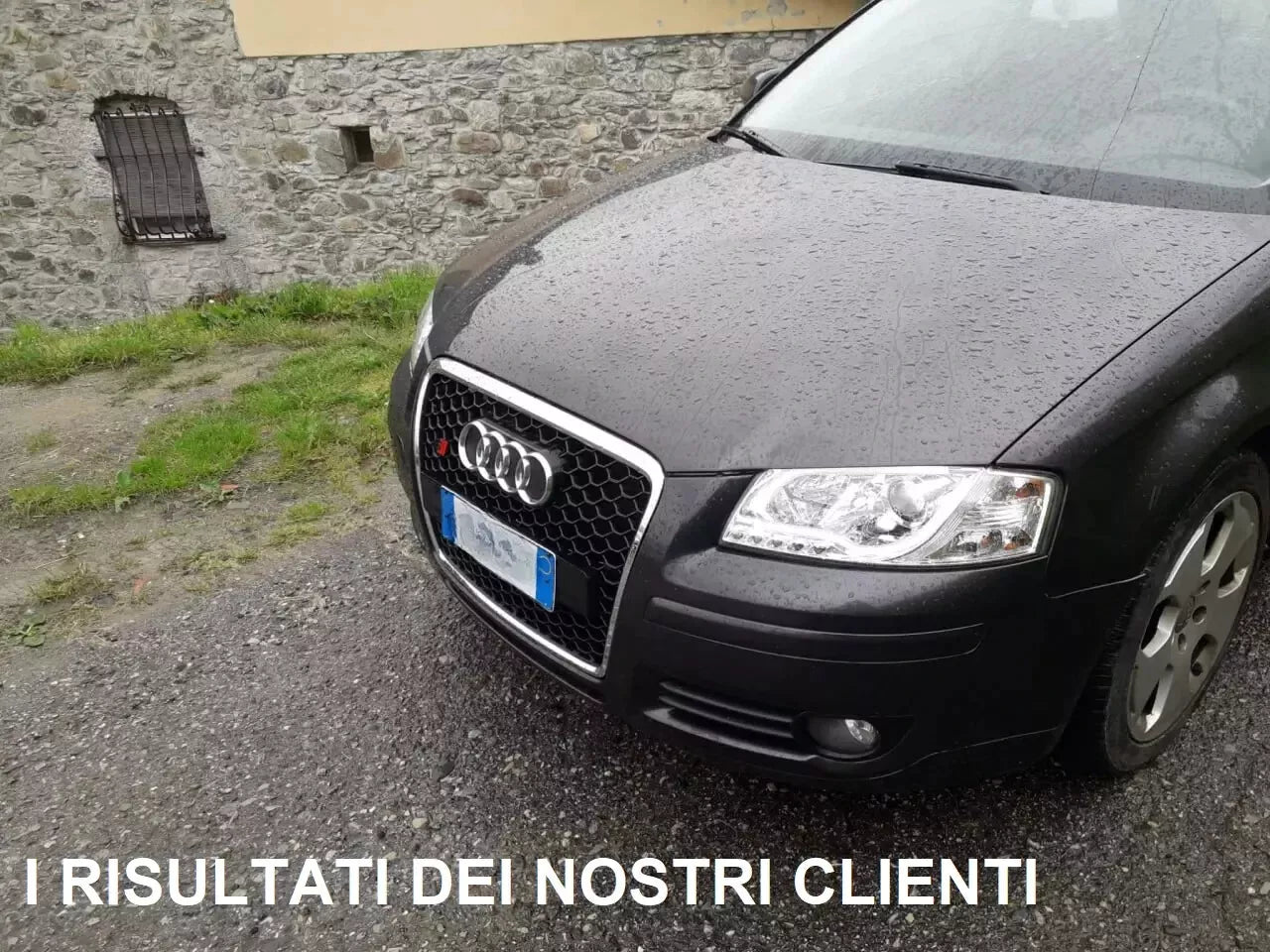 ⭐GRIGLIA ANTERIORE ADATTO PER AUDI A3 8P 05-08 CALANDRA LOOK RS3 CROMATO⭐