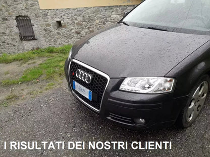 ⭐GRIGLIA ANTERIORE ADATTO PER AUDI A3 8P 05-08 CALANDRA LOOK RS3 CROMATO⭐