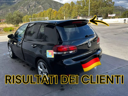 ✨SPOILER SUL TETTO PER VW GOLF 6 VI 2008-2012 POSTERIORE NERO LUCIDO✨
