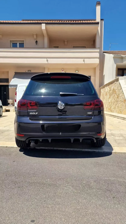 ✨SPOILER SUL TETTO PER VW GOLF 6 VI 2008-2012 POSTERIORE NERO LUCIDO✨