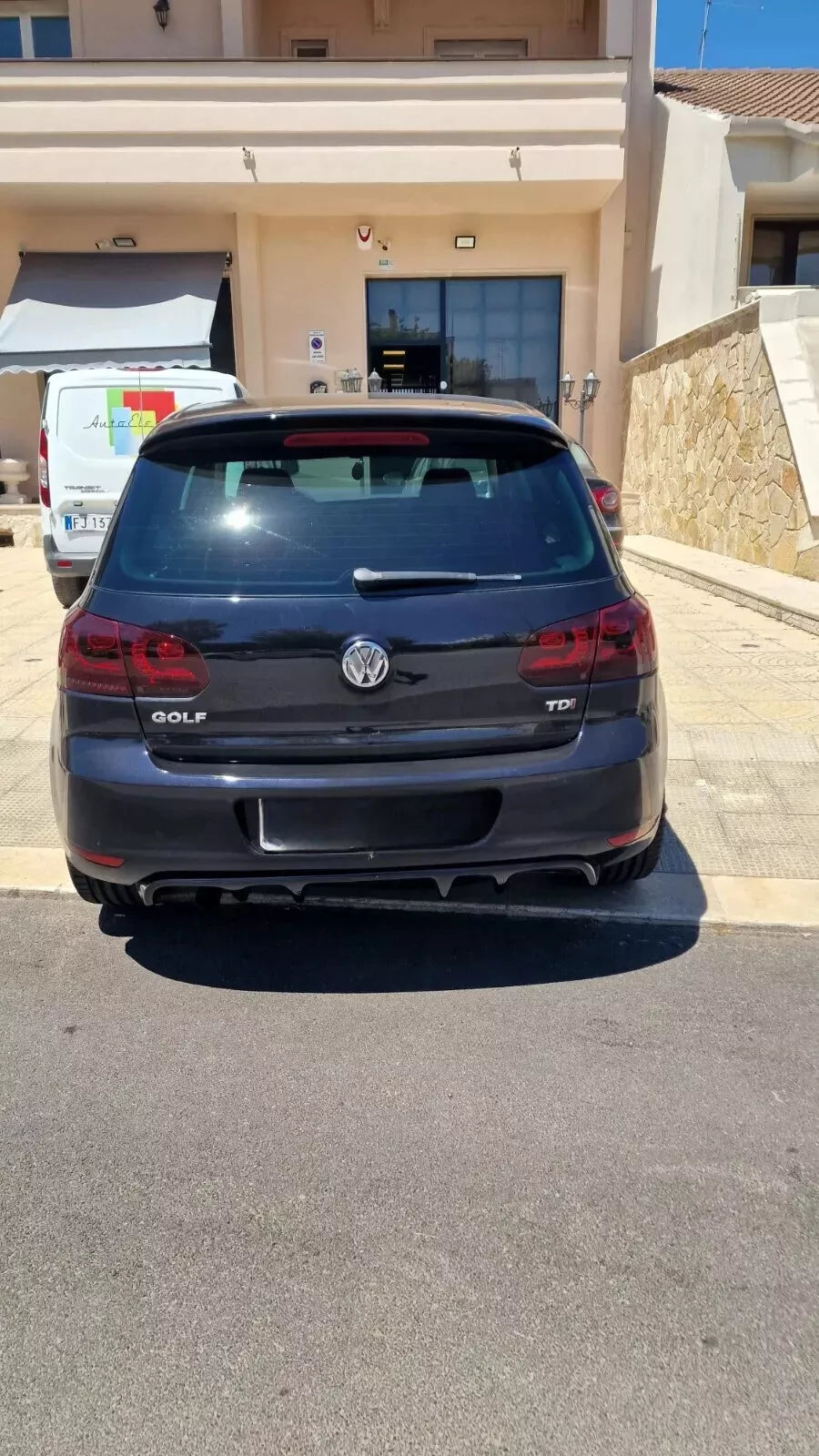 ✨SPOILER SUL TETTO PER VW GOLF 6 VI 2008-2012 POSTERIORE NERO LUCIDO✨