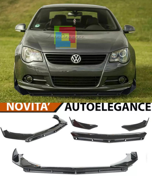 VW EOS Divisore Paraurti Nero Aspetto Lucido RS - 3P