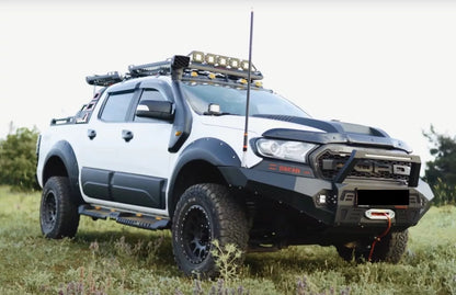 ⭐PEDANE ADATTO PER FORD RANGER 2011+ LOOK DAKAR OFF ROAD NERO OPACO ⭐