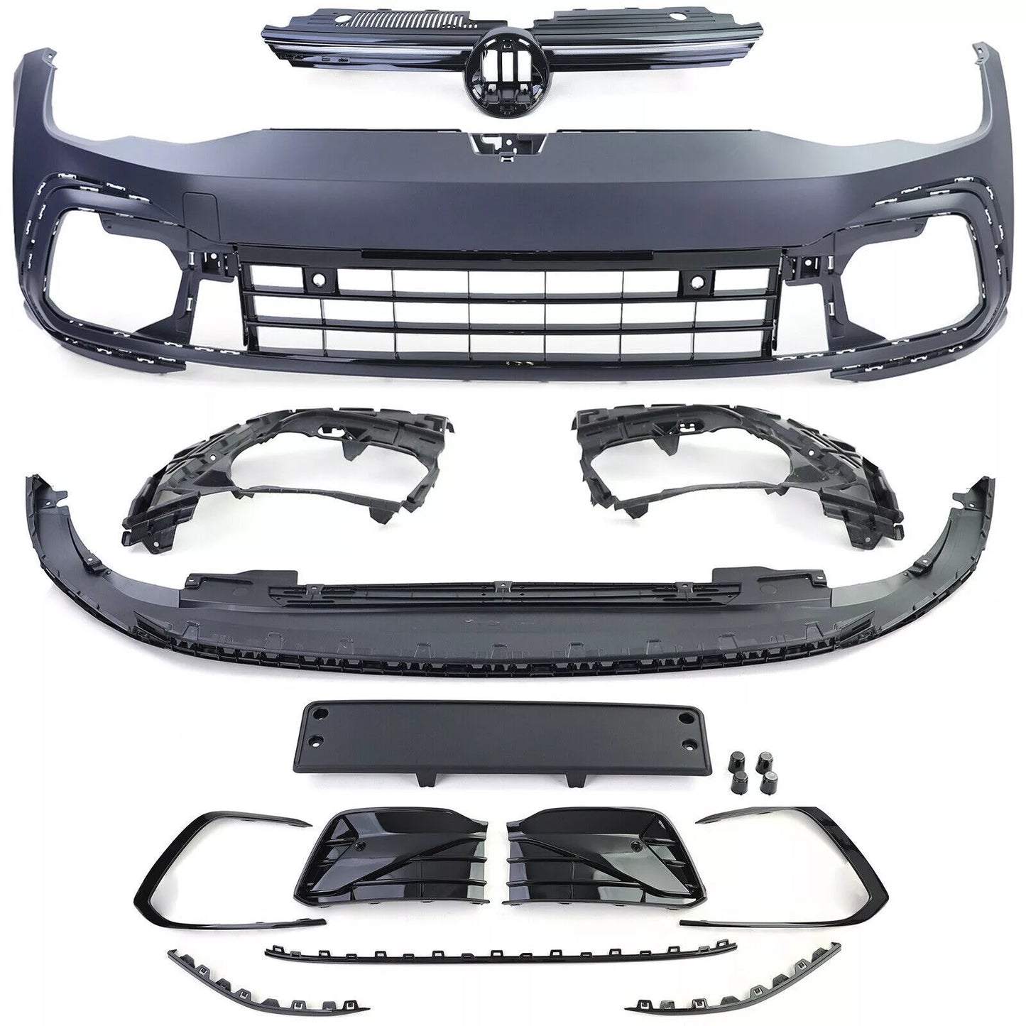 💥PARAURTI ANTERIORE SPORTIVO CON GRIGLIA E NEBBIA LED PER VW GOLF 8 RLINE💥