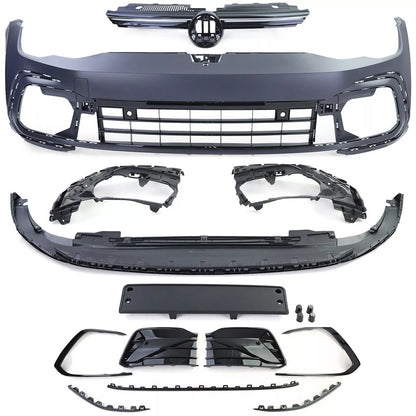 💥PARAURTI ANTERIORE SPORTIVO CON GRIGLIA E NEBBIA LED PER VW GOLF 8 RLINE💥