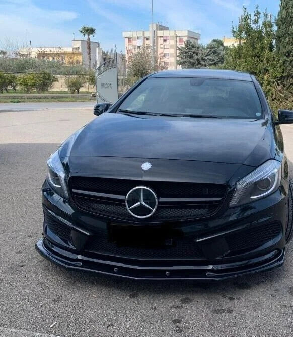 💥SPLITTER ADATTO PER MERCEDES W176 2012-2015 AMG A45 NERO LUCIDO💥