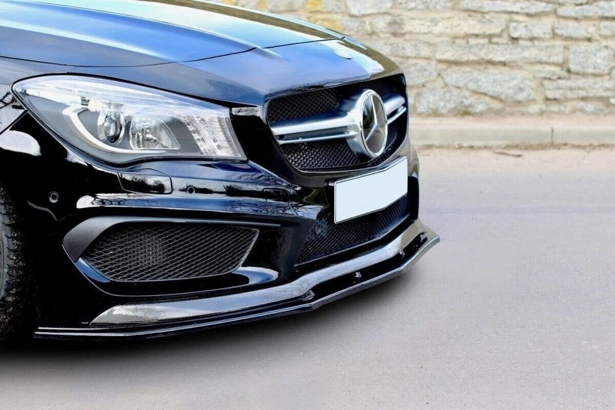 💥SPLITTER ADATTO PER MERCEDES W176 2012-2015 AMG A45 NERO LUCIDO💥