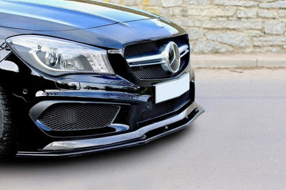 💥SPLITTER ADATTO PER MERCEDES W176 2012-2015 AMG A45 NERO LUCIDO💥
