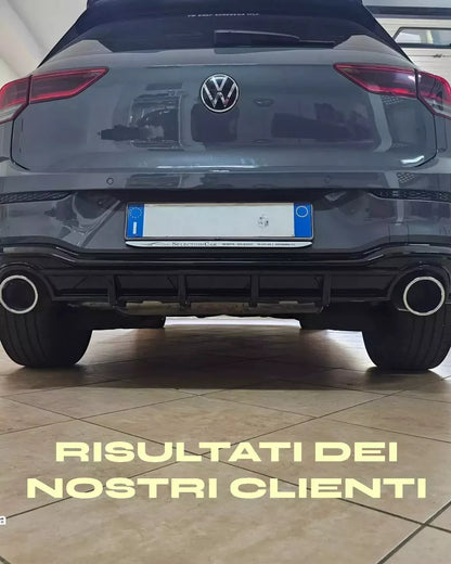 🔥DIFFUSORE POSTERIORE VW GOLF 8 19+ SOTTO PARAURTI TERMINALI GTI ABS 1+1🔥