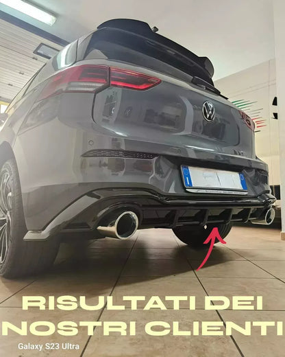 🔥DIFFUSORE POSTERIORE VW GOLF 8 19+ SOTTO PARAURTI TERMINALI GTI ABS 1+1🔥