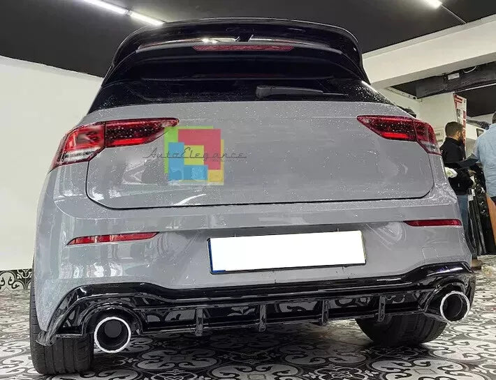 🔥DIFFUSORE POSTERIORE VW GOLF 8 19+ SOTTO PARAURTI TERMINALI GTI ABS 1+1🔥