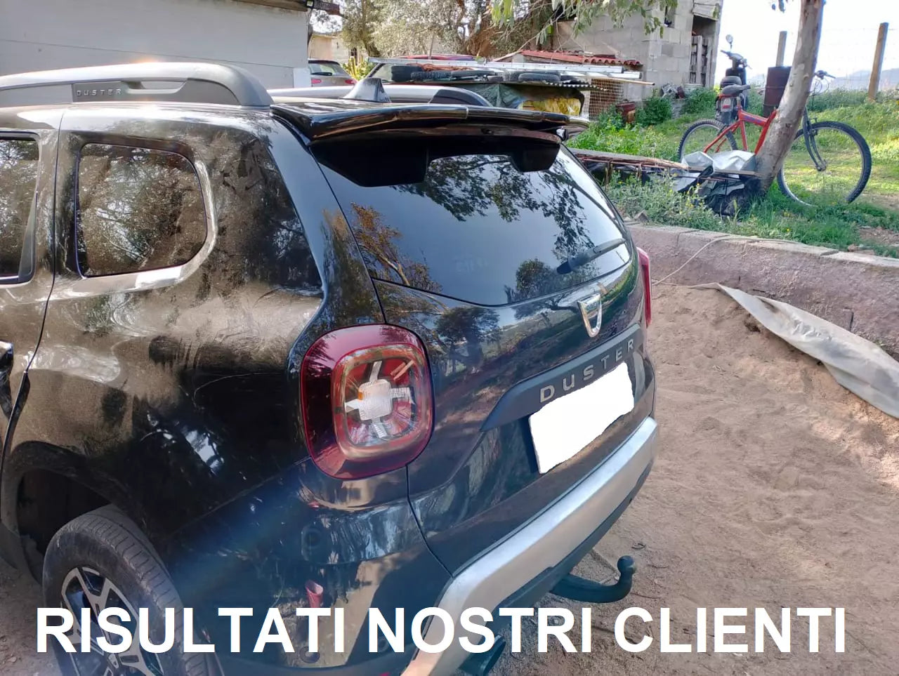 🔥SPOILER TETTO PER DACIA DUSTER 2 2018-2021 LOOK SAFARI NERO LUCIDO🔥