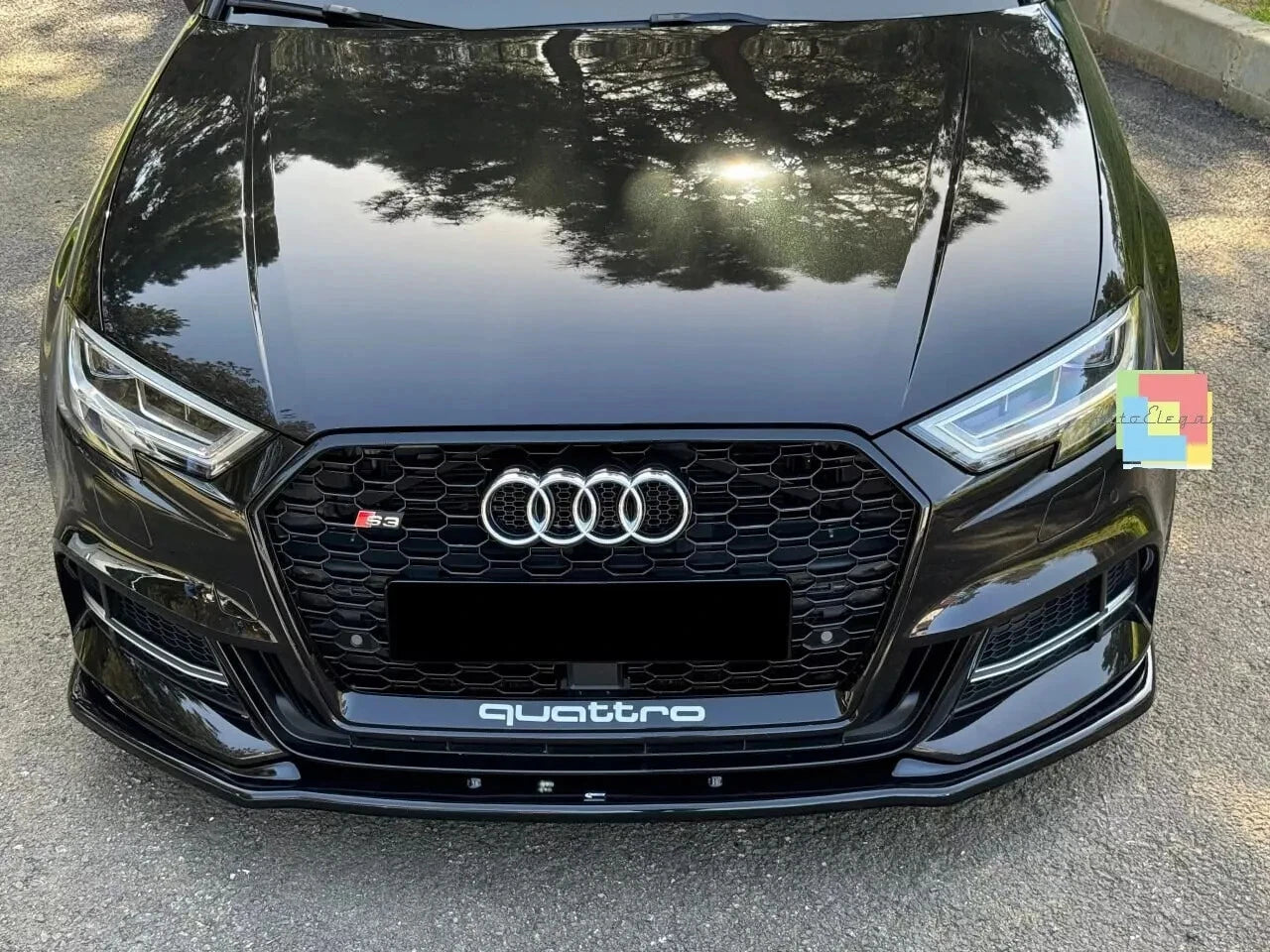 🔥SPLITTER ADATTO PER AUDI A3 8V 2016-2020 S3 S-LINE NERO LUCIDO🔥