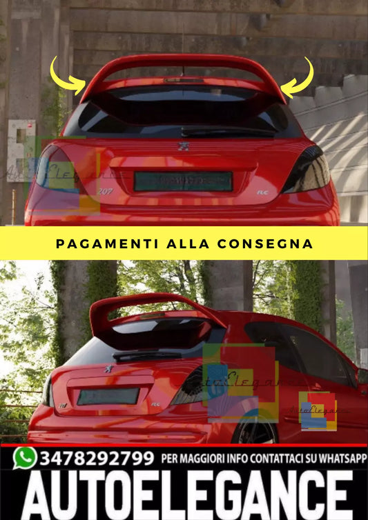 SPOILER ADECUADO PARA PEUGEOT 207 ESTILO WRC (2006-2012)