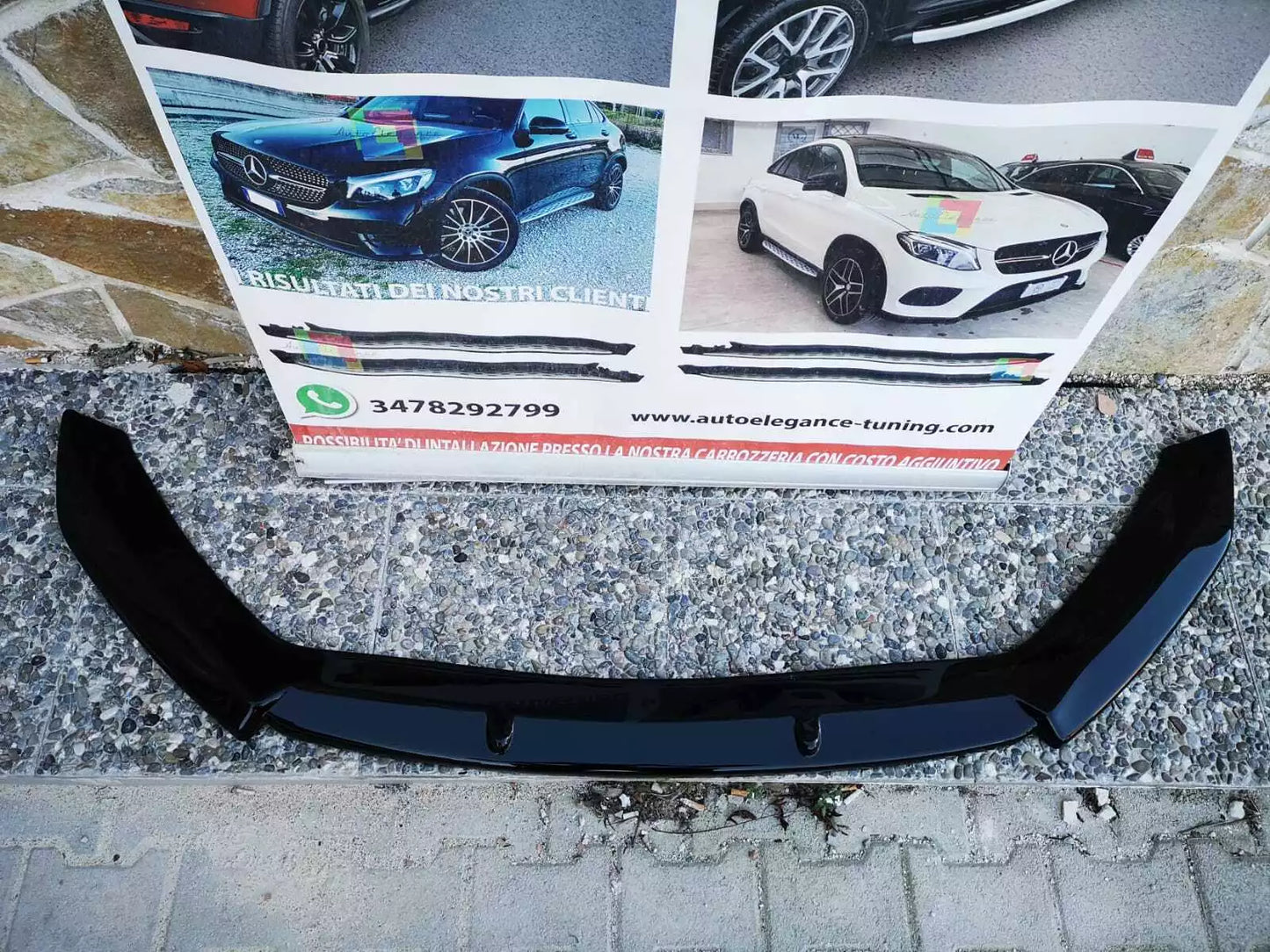 💎SPOILER SOTTO PARAURTI ANTERIORE LAMA SEAT LEON 5F 2017+ CUPRA FR NERO💎