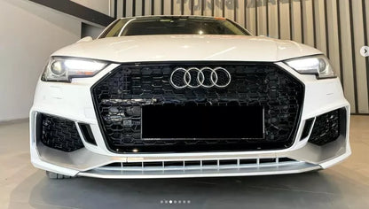 💥GRIGLIA ANTERIORE ADATTO PER AUDI A4/RS4 B9 2015+ NIDO D'APE BLACK 💥