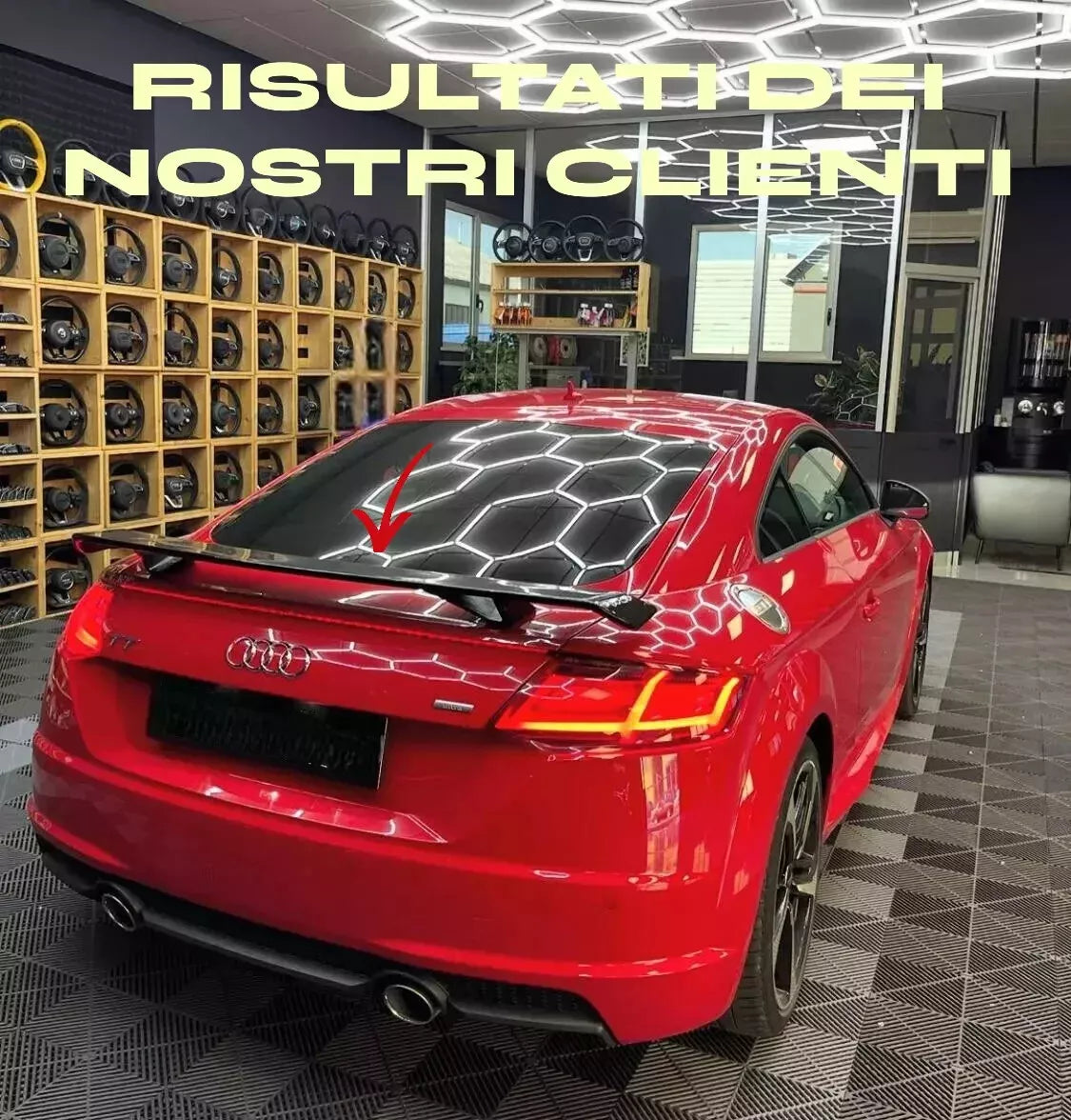 ⭐SPOILER ADATTO PER AUDI RSTT 8J TT FV A5 A6 A7 BERLINA LOOK RS NERO LUCID⭐