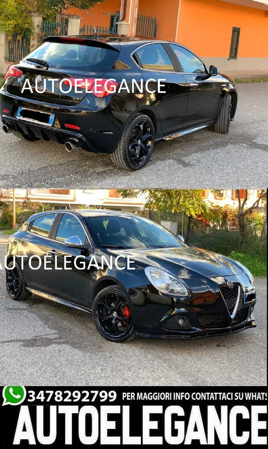 ALFA ROMEO GIULIETTA MINIGONNE LATERALI SOTTO PORTA SPORTIVE ABS NERO LUCIDO