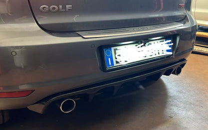 🔥DIFFUSORE POSTERIORE ADATTO PER VW GOLF 6 VI LOOK NERO DESIGN SPORTIVO🔥