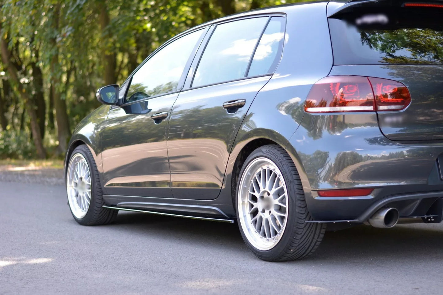 🔥SOTTO MINIGONNE LATERALI IN ABS NERO LUCIDO PER VW GOLF 6 VI 🔥