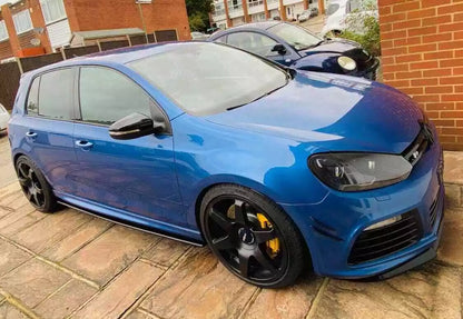 🔥SOTTO MINIGONNE LATERALI IN ABS NERO LUCIDO PER VW GOLF 6 VI 🔥