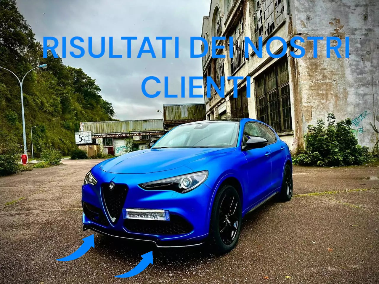 ⭐ALFA ROMEO STELVIO SPLITTER PARAURTI ANTERIORE NERO LUCIDO LOOK RS⭐